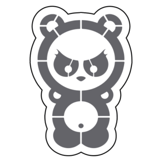 Dangerous Panda Sticker (Grey)